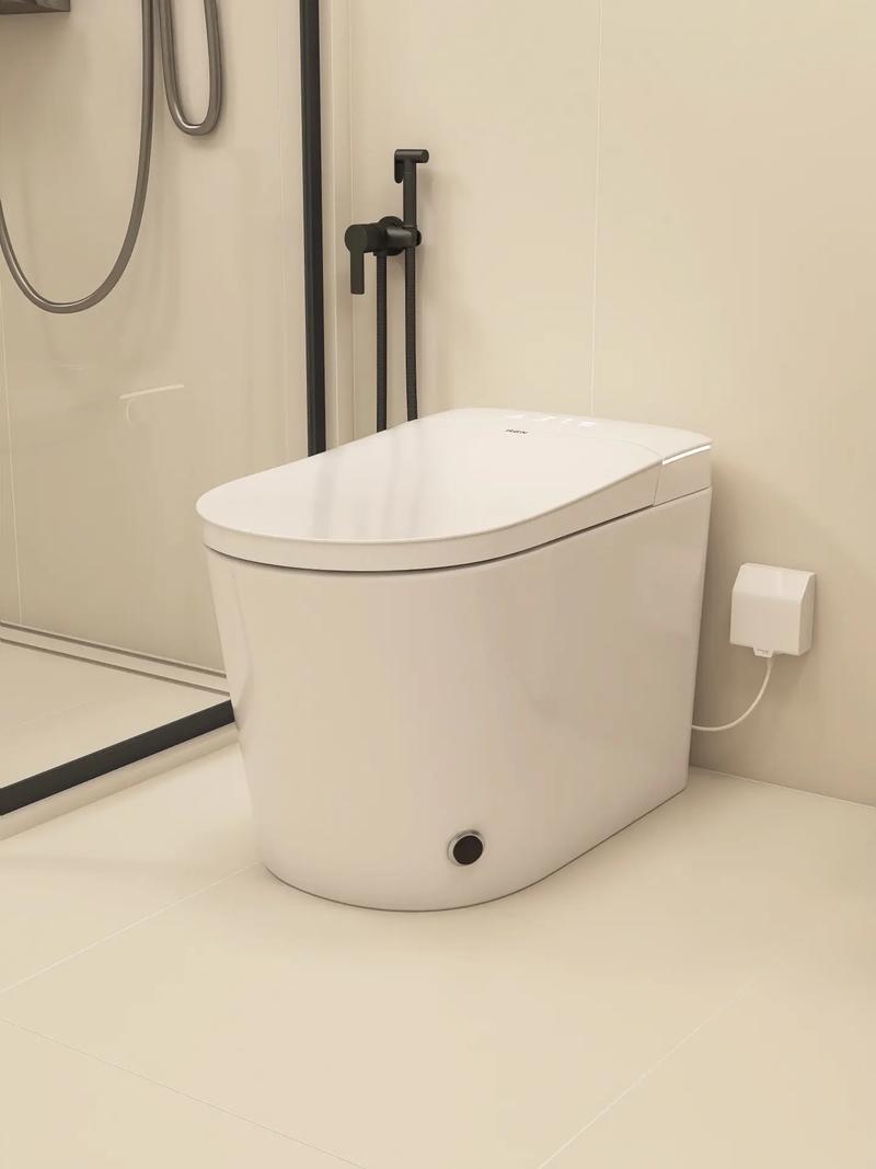 簡(jiǎn)約的奶油衛(wèi)生間～搭配智能馬桶好享受.浴室大面積奶油白通鋪